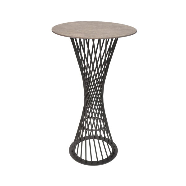 Bar Table/Break FELICIA Cleaf Ø60 Discover the FELICIA bar table by Cleaf, perfect for your kitchen! With its elegant design, durable melamine top, and sturdy metal frame, this high table stands 105 cm tall and has a diameter of 60 cm, offering comfort and functionality. Ideal for 2 people, it is also available in custom colors!