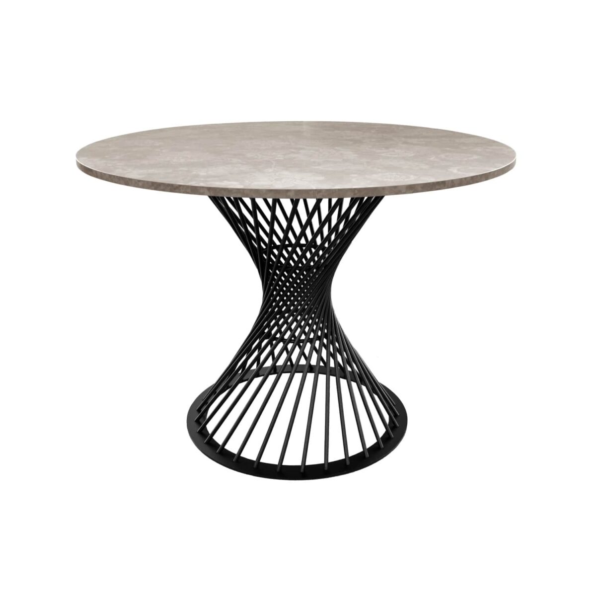 FELICIA Table Cleaf + Black Leg Ø100
