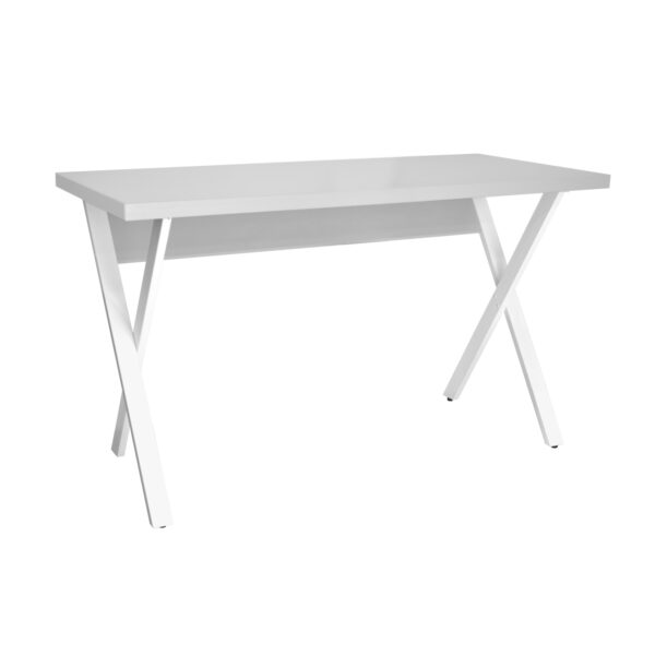Desk Table Alexa (130×60) Grey/White Discover the Alexa Desk (130x60) Grey/White, perfect for the office or home! With an ergonomic design, two stable metal legs, and a melamine chipboard top, this desk offers durability and generous space for comfortable work. Ideal for a productive work environment!