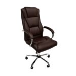 Office Armchair BX-3807 Brown Discover the BX-3807 Brown office chair, perfect for your comfort in the workspace. With a metal base, eco-leather upholstery, and an adjustable tilt mechanism, it offers optimal support and elegance. Ideal for modern offices!