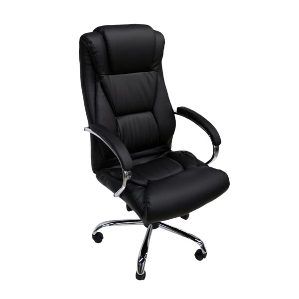 Fotoliu Birou BX-3807~Black Комфортное офисное кресло BX-3807 черного цвета станет идеальным решением для вашего рабочего пространства. Основание из металла, подлокотники из пластика, обивка из экокожи и механизм Tilt обеспечивают удобство и поддержку в течение всего дня.
