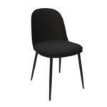 Fox Black Chair Discover the Fox Black chair, perfect for your kitchen! With a modern design and a seat made of soft fabric, this chair features sturdy metal legs. Its height of 80 cm and width of 45 cm make it ideal for your comfort. Transform your kitchen into the heart of your home!