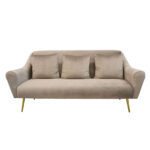 GLORIOUS 3-Seater Sofa Light Brown Discover the GLORIOSA 3 sofa, an elegant piece of furniture that adds a sophisticated touch to any space. With a plywood frame, polyurethane foam filling, and velvet upholstery, this 200 cm sofa offers both comfort and style. Ideal for a living room or an office.