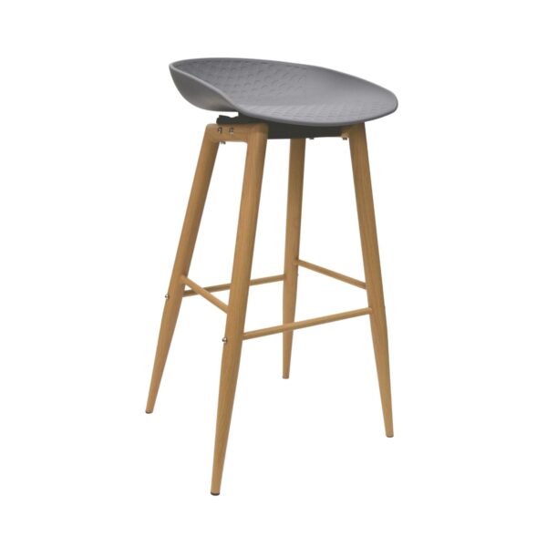 Hector Grey Bar Stool Discover the Hector Grey bar stool, perfect for modern kitchens! With a sleek and durable design, this stool made of metal and plastic can support up to 150 kg. Its height of 87 cm and color options in white or black make it the ideal choice for a stylish decor.