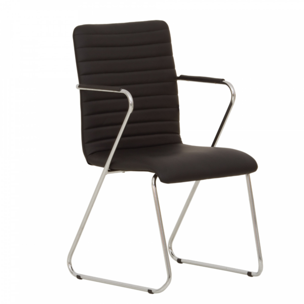 TASK CF Black Office Chair Discover the comfort of the TASK CF Black office chair! Ideal for long meetings, this chair combines modern design with quality materials. Made from chrome-plated metal, durable plastic, and upholstered with eco-leather, it offers excellent support. Also available in beige and gray shades.