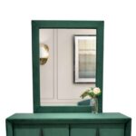 Carla Green Mirror Discover the Carla Green Mirror, an elegant addition to your bedroom, featuring a frame upholstered in fine velvet. Perfect for complementing the Carla double nightstand, this mirror combines style with functionality. Choose elegance and refinement for any space!