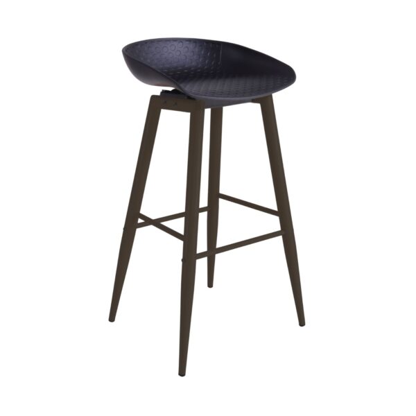 Bar Chair Hector Black Discover the Hector Black bar stool, perfect for modern kitchens! Featuring a black painted metal frame and a durable plastic seat, this 87 cm high stool combines style with comfort. Choose from a variety of shades to complement your design!