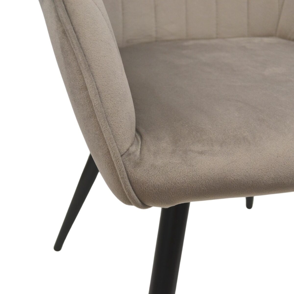 Iris Beige Chair with Black Legs - Image 5