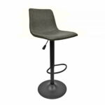 Bar stool SB-91 Dark grey Discover the SB-91 Dark Grey bar stool, perfect for your kitchen! With a modern and comfortable design, this high stool made of eco-leather and painted metal base ensures stability and style. Ideal for an elegant interior, it supports up to 120 kg.