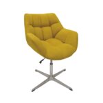 Scaun VENSAN PLUS CROSS~Yellow Soro 40 Descoperiți Scaunul VENSAN PLUS CROSS în galben! Ideal pentru bucătărie sau birou, combină stilul modern cu confortul. Fabricat din placaj și spumă poliuretanică, cu picior din metal cromat, acest fotoliu adaugă o notă de distracție oricărui interior.