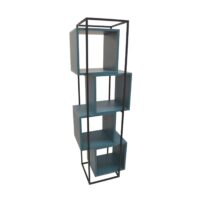 Raft Cubus Blue Рафт Cubus Blue — идеальный выбор для офисов и домов! С 4 открытыми полками для хранения канцелярских принадлежностей, бумаги и расходных материалов. Изготовлен из прочной стальной конструкции и МДФ, доступен в нескольких цветах. Размеры: 50 см в ширину, 36 см в глубину, 160 см в высоту.