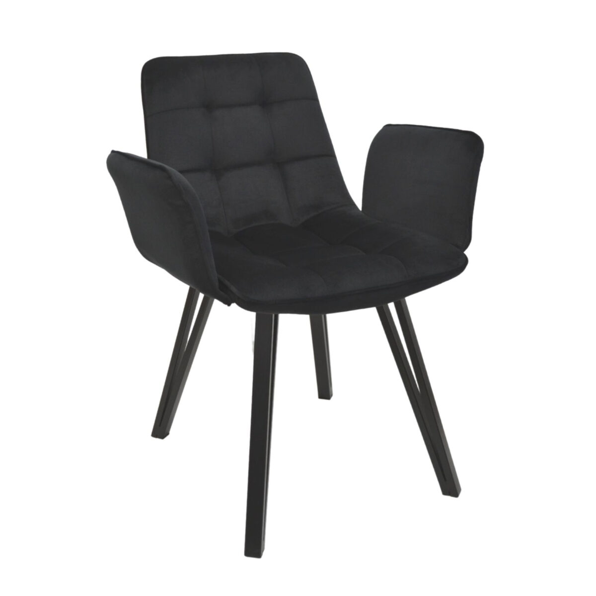 Chair Dc-18 Black Enhance your kitchen with the elegant and comfortable DC-18 Black chair! Made from plywood and polyurethane foam, upholstered in fine velvet, this modern chair adds style and functionality. Also available in other colors!