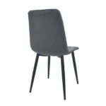 Chair DC-90P N21 Velvet Dark Grey + Black Legs - Image 2