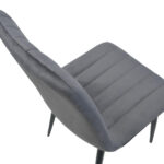 Chair DC-90P N21 Velvet Dark Grey + Black Legs - Image 7