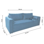 Djoker Blue Extendable Sofa - Image 8