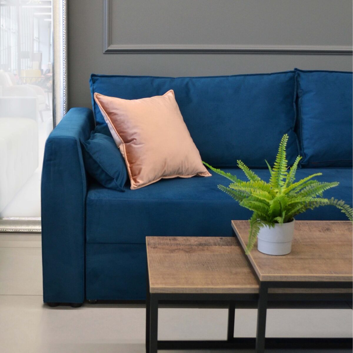 Djoker Blue Extendable Sofa - Image 4