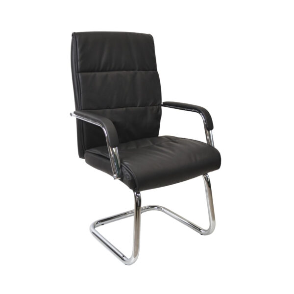 Office Chair F-81l Black Discover the F-81L Black office chair, perfect for your comfort at work. With chrome steel legs and arms, upholstered in eco-leather, this chair combines elegance and functionality. The height of 44 cm and width of 50 cm provide optimal support. Also available in gray.