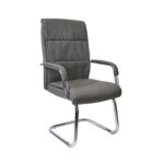 Chair Office F-81l Grey Discover comfort at the office with the F-81L chair in gray. Made from chrome-plated steel and upholstered in eco-leather, it offers adjustable height and a modern design. Ideal for any workspace! Also available in black. Choose quality!