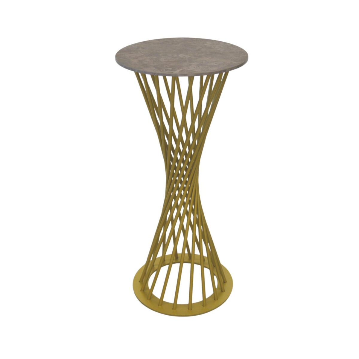 FELICIA Console Cleaf Floral + Golden Leg Ø35 Discover the FELICIA Cleaf Console Floral + Golden Leg Ø35, perfect for any modern living room. With its elegant design and sturdy metal frame, it offers maximum functionality without taking up much space. Choose from a wide range of colors and customize your interior!