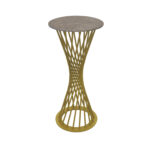 FELICIA Console Cleaf Floral + Golden Leg Ø35 Discover the FELICIA Cleaf Console Floral + Golden Leg Ø35, perfect for any modern living room. With its elegant design and sturdy metal frame, it offers maximum functionality without taking up much space. Choose from a wide range of colors and customize your interior!