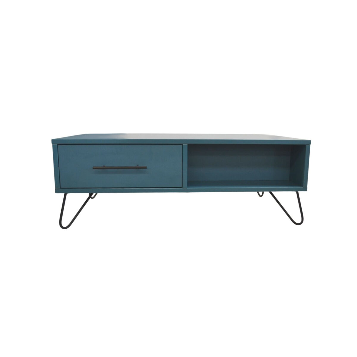 Coffee Table with 2 Drawers Mia Blue/Black - Image 2