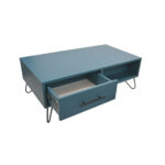 Coffee Table with 2 Drawers Mia Blue/Black - Image 3