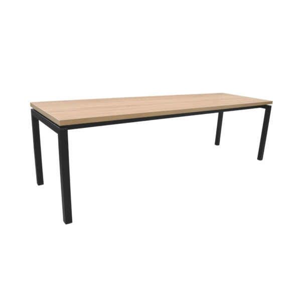 Rina Table 2500×750 Discover the Rina table 2500×750, ideal for the modern office! With a 36 mm melamine-coated particle board top and adjustable legs, it offers flexibility and protects the flooring. Customizable in various colors, the table is essential for conferences. Choose quality with DECOPRIM!