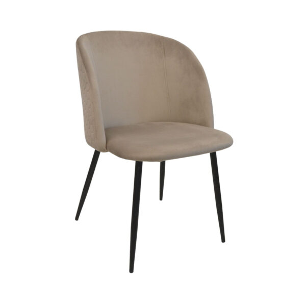 Spectre Beige Chair Discover the Spectre Beige chair, an elegant and comfortable piece of furniture for your kitchen. Upholstered with soft velvet and featuring metal legs, this chair perfectly combines style and functionality. Ideal for a modern space!