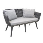 Elize Grey Terrace Sofa Discover the Elize Grey Terrace Sofa, a perfect blend of comfort and elegance for your garden. With a modern design and quality materials, this sofa offers a weight capacity of 200 kg. Ideal for relaxing moments on the terrace!