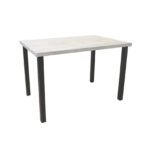 ADA Table Black Legs 115×68 Discover the ADA table with black legs, perfect for modern kitchens! With a laminated chipboard top of 115x68 cm and a functional design, this table offers comfort and style. Enhance your culinary experience with this essential piece of furniture!