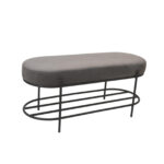 Otto Dark Grey Entrance Bench Discover the Otto Dark Grey Hall Bench, an elegant accessory for your living room. Made from plywood and polyurethane foam, upholstered in velvet, it combines comfort with modern design. Available to order in a diverse palette of colors.