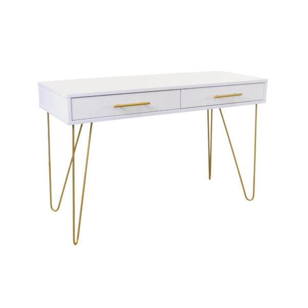 Консоль Mia White/Gold Консоль Mia White/Gold — идеальный акцент для вашего интерьера! Выполнена в белом цвете с золотыми деталями, она сочетает функциональность и стиль. Высота 77 см, ширина 120 см, глубина 50 см. Доступна в различных цветах. Превратите свою гостиную или спальню с Mia!