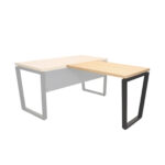 Trapezoidal Extension for B-150 Sonoma/Black Desk - Image 2
