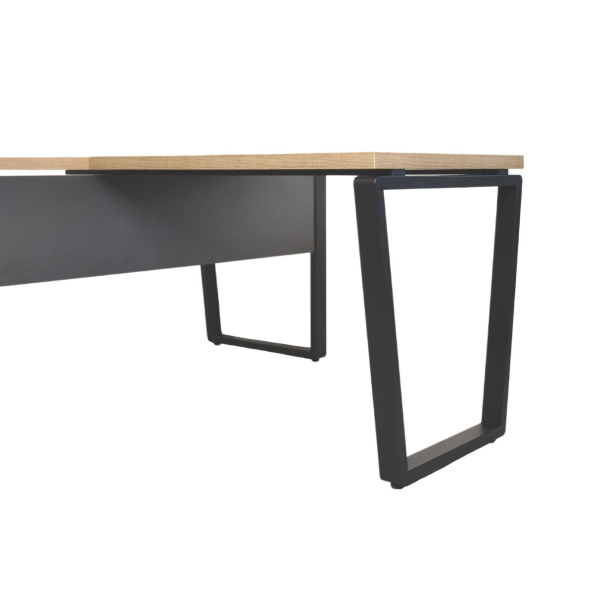 Trapezoidal Extension for B-150 Sonoma/Black Desk - Image 3