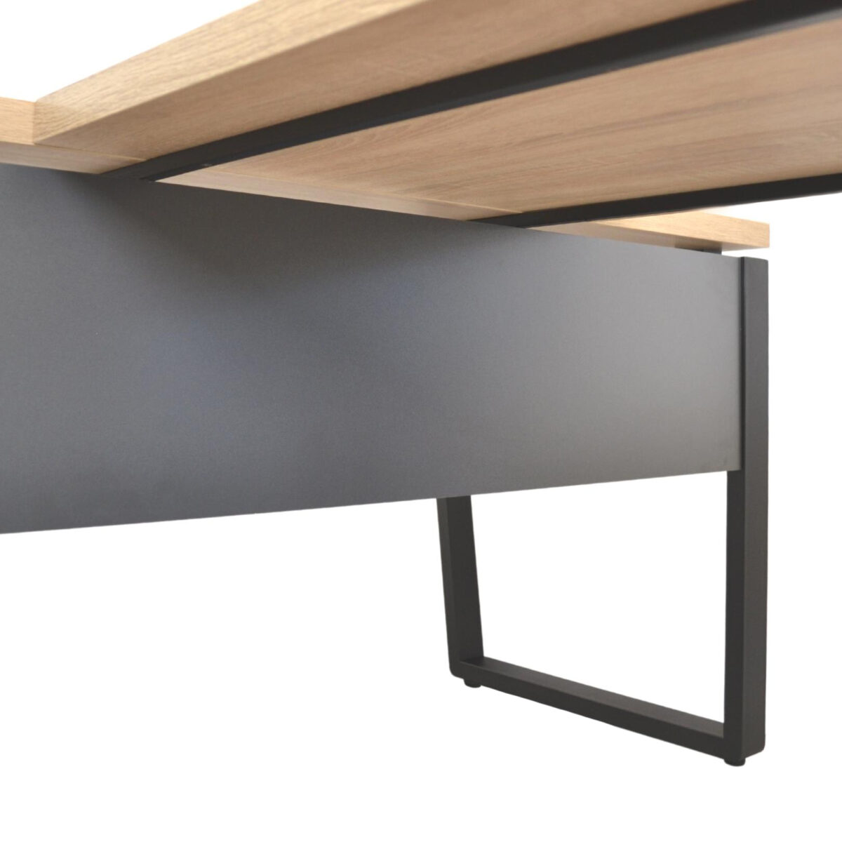 Trapezoidal Extension for B-150 Sonoma/Black Desk - Image 4