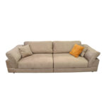 Neapoli Extensible Sofa Discover the Neapoli extendable sofa, elegant and comfortable, in a beige shade, perfect for any interior. It includes 2 large decorative pillows and has a sleeping area of 200x150 cm. Add style to your home!