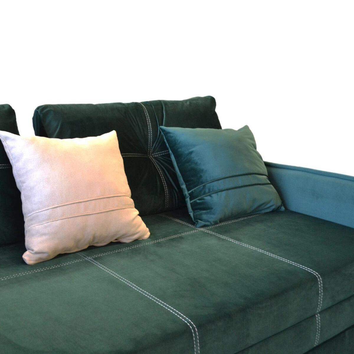 Orion 1800 Dark Green Extendable Sofa - Image 3