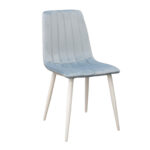 Dc-90 (N17) Light Blue Velvet + White Legs Chair