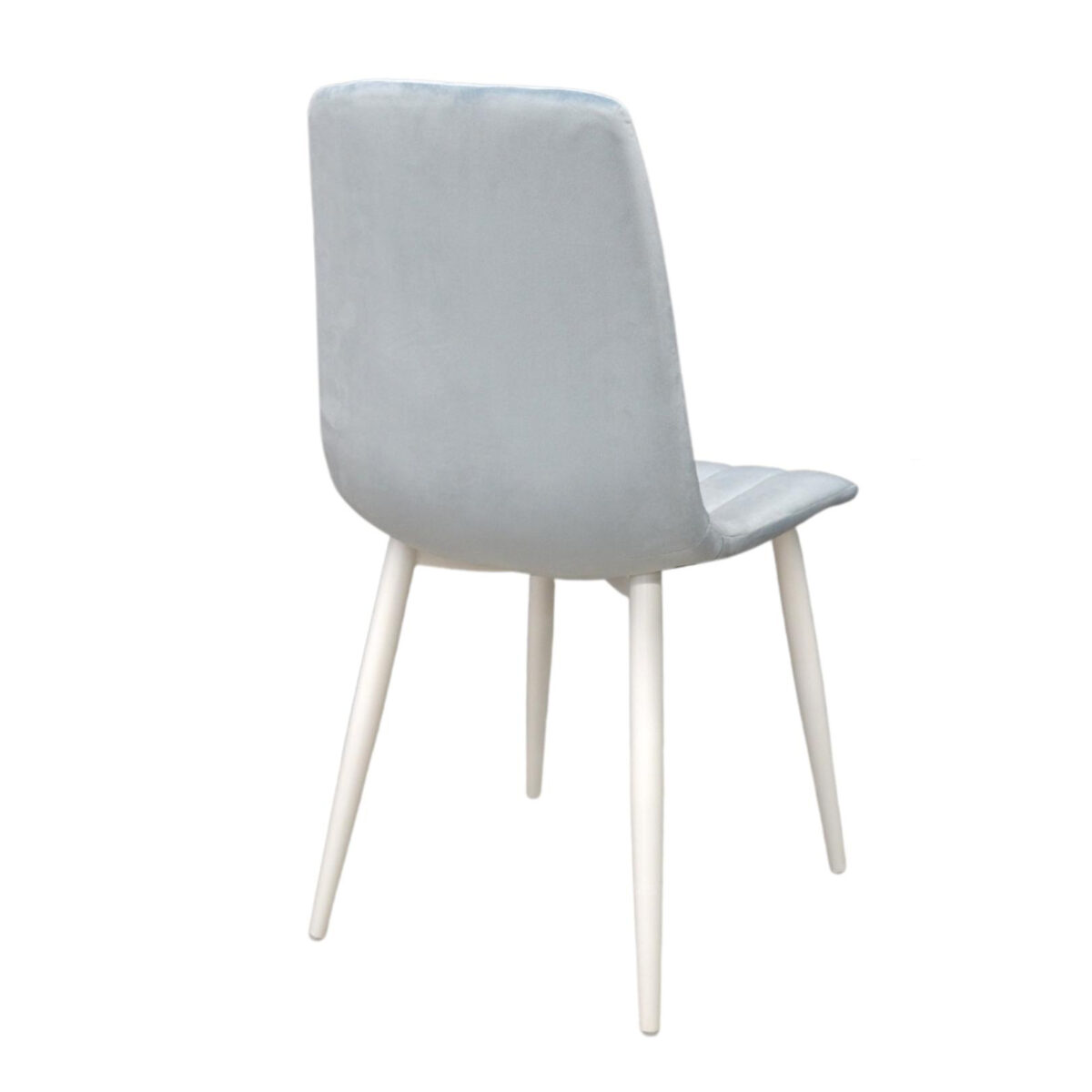 Dc-90 (N17) Light Blue Velvet + White Legs Chair - Image 2