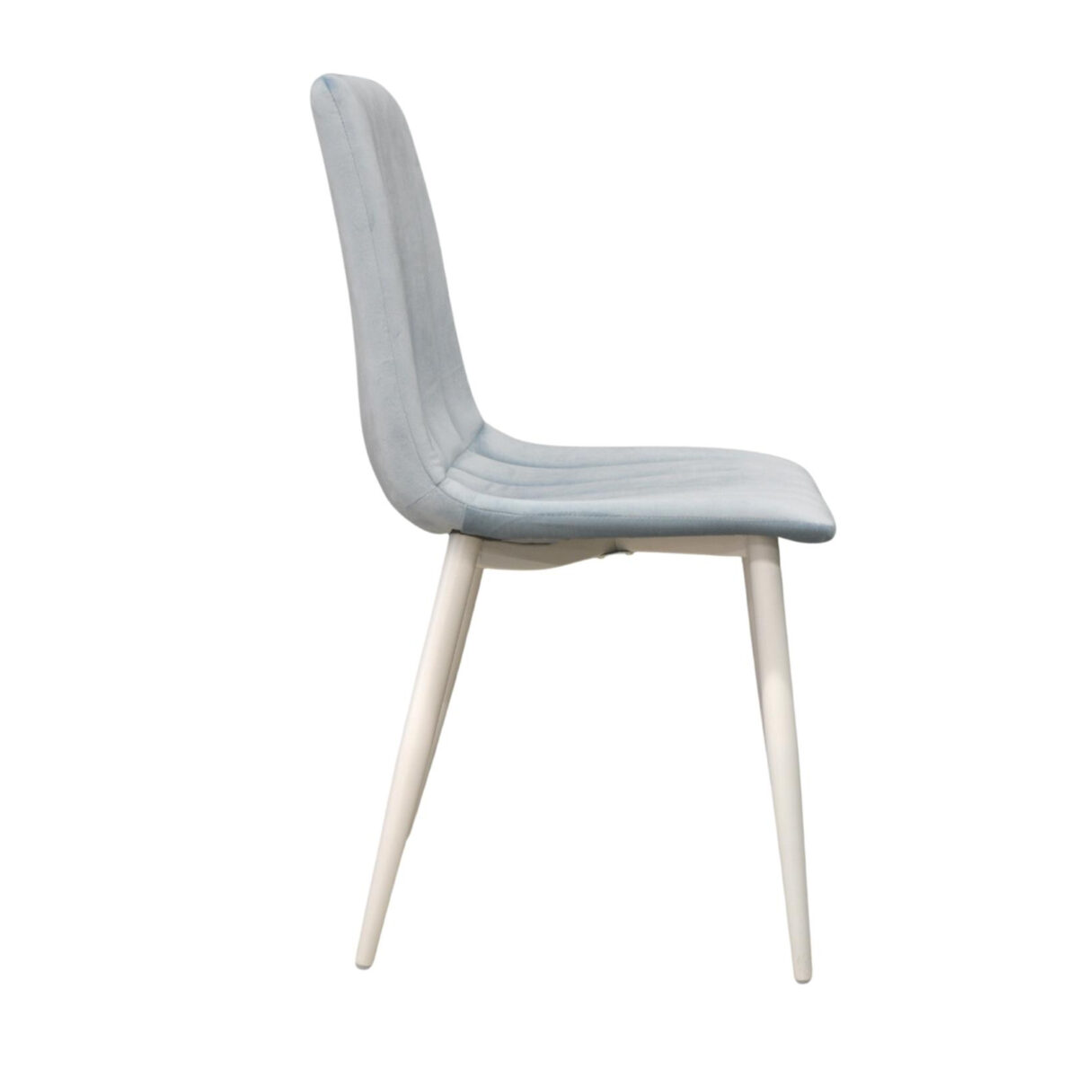 Dc-90 (N17) Light Blue Velvet + White Legs Chair - Image 3