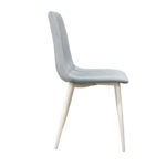 Dc-90 (N17) Light Blue Velvet + White Legs Chair - Image 3