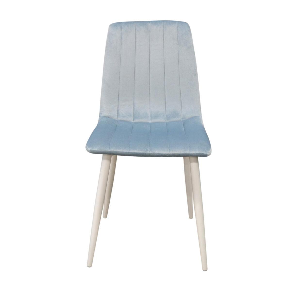 Dc-90 (N17) Light Blue Velvet + White Legs Chair - Image 4