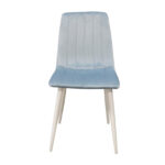 Dc-90 (N17) Light Blue Velvet + White Legs Chair - Image 4