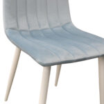 Dc-90 (N17) Light Blue Velvet + White Legs Chair - Image 5