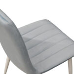 Dc-90 (N17) Light Blue Velvet + White Legs Chair - Image 6