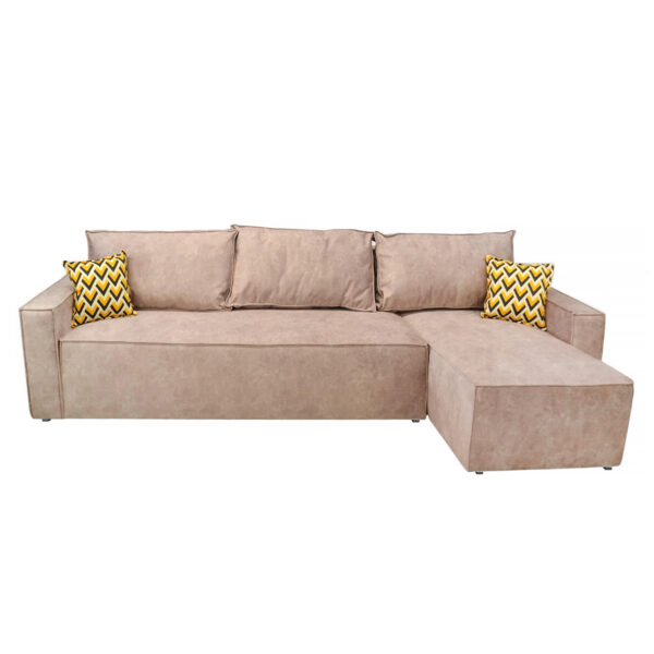 Kalifornia Light Brown Extendable Sofa Discover the Kalifornia Light Brown extendable sofa, ideal for 2-3 people. Made from wood and high-density foam, this corner sofa offers comfort and an elegant design. Perfect for your living room!