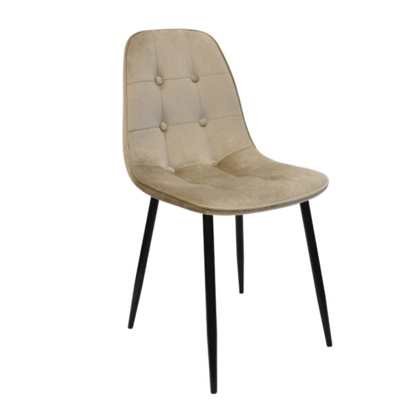 Chair M-01-3 (Hlr-9) Cappuccino Velvet + Black Legs