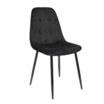 Chair M-01-3 (Hlr-66) Velvet Black + Black Legs Discover the M-01-3 (Hlr-66) chair in black velvet, perfect for the office or kitchen. It features durable metal legs and an elegant design with a comfortable seat. Add a touch of refinement to your space! Also available in other colors.