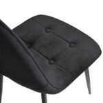 Chair M-01-3 (Hlr-66) Velvet Black + Black Legs - Image 9