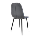 M-01-3 (Hlr-23) Grey Velvet + Black Legs Chair - Image 5